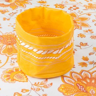 Nappe jaune. Nos collections de nappes enduites jaunes made in France.