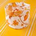 Panière toile enduite Ombelle jaune
