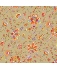 tablier enfant multicolore au joli motif floral, coton enduit de qualite
