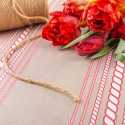 Grande nappe enduite large ou longue Basque rouge