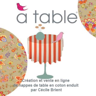 Nappe enduite pour grande table carrée, ovale, ronde, ou rectangulaire