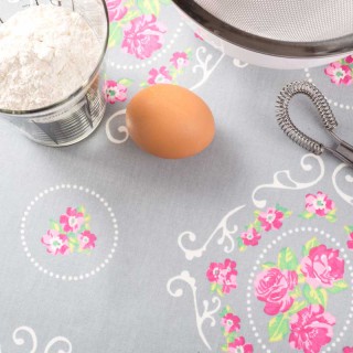 Grande nappe enduite large ou longue Bijou gris