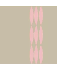 Nappe en tissu enduit rose poudré et beige.Grande toile largeur 180 cm