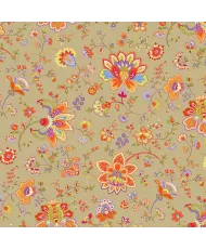 Nappe multicolore enduite, toile coton enduit à fleur Ombelle-A Table