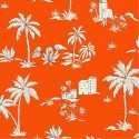 Grande nappe enduite large ou longue Rêve d'Orient orange-brique-rouille